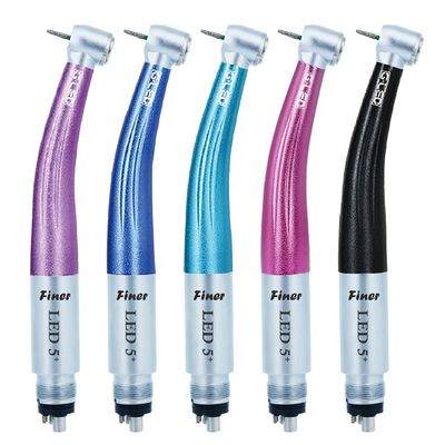 2 materiale ad alta velocità del metallo di Handpiece della turbina di aria del foro del foro 4 con 5 LED