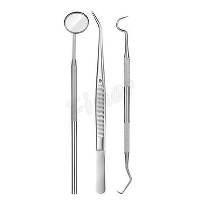 3pcs in acciaio inossidabile Strumenti odontoiatrici ortodontici Specchiere orale Strumenti odontoiatrici