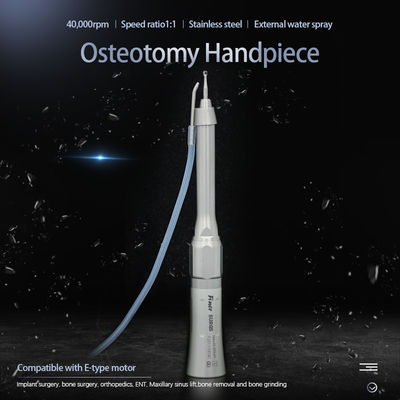 Manipolo dritto angolato chirurgico dentale Manipolo per osteotomia da 20 gradi 1: 1 Direct Drive per frese chirurgiche