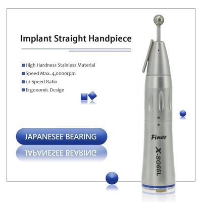 Ogiva diritta durevole Handpiece, fibra ottica dentaria di acciaio inossidabile Handpiece