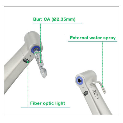 Fibra staccabile di riduzione di velocità di Handpiece 20-1 dell'impianto dentario ottica contro l'angolo