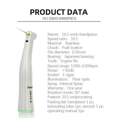 E-Type Interno Spray Dental Handpiece Unit Illuminazione in fibra ottica