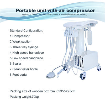 540W Foot Switch Dental Unit Con Compressore d'aria Suczione Triviale Siringa Scaler per pezzo a mano