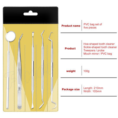 Strumenti dentali Specchio della bocca Kit di igiene dentale per la pulizia dei denti