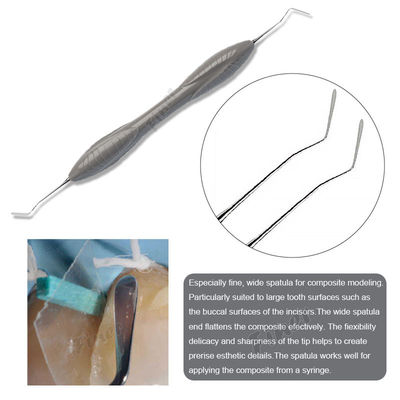 Strumento di riempimento dentale in resina composita 7 pezzi materiale in acciaio inossidabile