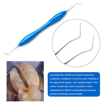Strumento di riempimento dentale in resina composita 7 pezzi materiale in acciaio inossidabile