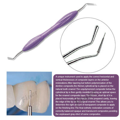 Strumento di riempimento dentale in resina composita 7 pezzi materiale in acciaio inossidabile