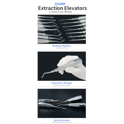 8 pezzi Strumenti chirurgici dentali Chirurgia orale Radice dentale Minimalmente invasivo Estrazione dentale Estrazione ascensore