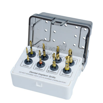 Kit per la trivellazione dentale 8 pezzi Impianto chirurgo trivellazione oro Impianto strumenti