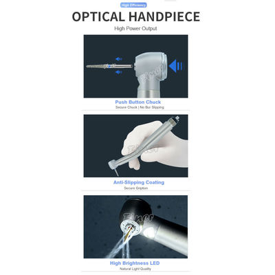Attrezzature odontoiatriche Turbina ad alta velocità Dental Handpiece veloce con generatore di luce a LED