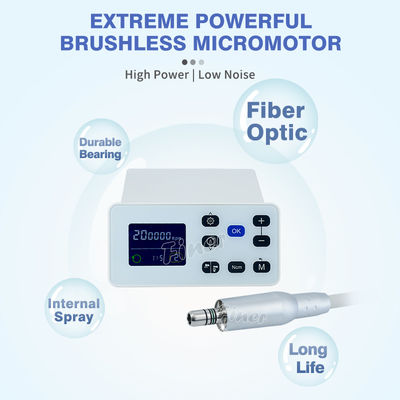 Motore elettrico dentale a led senza spazzola Micro motore elettrico dentale con spruzzo interno Micro motore clinico