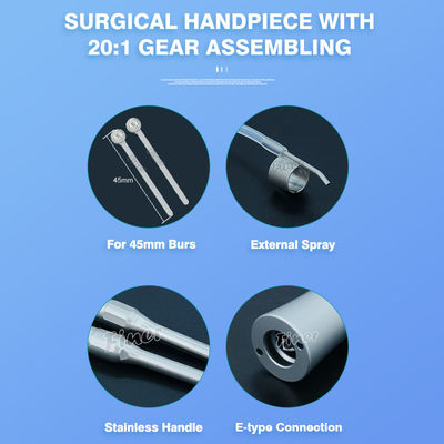 20° Dental Straight Handpiece Unit Implantazione dentale Chirurgia Handpiece
