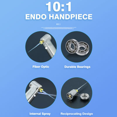 Fibra ottica 10:1 Manicotto dentale 10:1 Manicotto dentale a bassa velocità endodontico a contraangolo